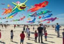 Wenn Drachen tanzen – Farbenrausch am Himmel von Berck-sur-Mer Drachenfestival_Berck-sur-Mer_Illustration