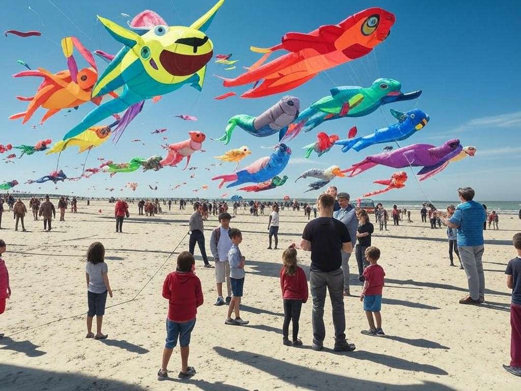 Wenn Drachen tanzen – Farbenrausch am Himmel von Berck-sur-Mer