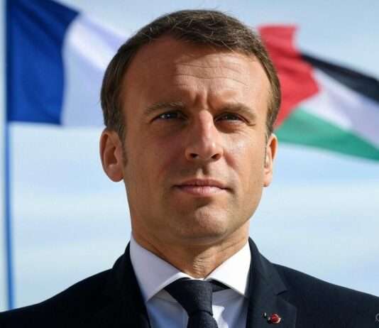 UN-Friedenskonferenz zur Zwei‑Staaten‑Lösung für Palästina verschoben Emmanuel_Macron_Palästina_Anerkennung_Illustration