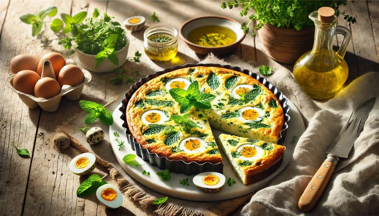 Ostern – modern: Frittata mit Brocciu, Minze & wilden Kräutern