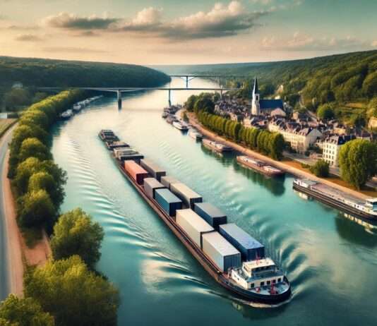 Rhône statt Asphalt – Wie Frankreichs Flüsse die Logistik von morgen gestalten Gueterverkehr_Rhone_Illustration