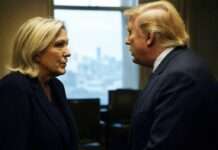 Trumps Schatten über Paris: Wie Frankreichs extreme Rechte das US-Migrationsmodell kopiert – und dabei aneckt Marine-Le-Pen_Donald-Trump_Illustration