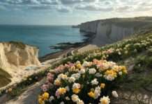Ostern an der französischen Kanalküste – Zwischen Kreidefelsen, Muscheln und Meer Ostern_Kanalküste_Illustration