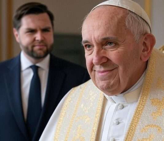 Nach dem Tod von Papst Franziskus: Ein Machtkampf um die Zukunft der Kirche Papst_Franziskus_J-D_Vance_Illustration