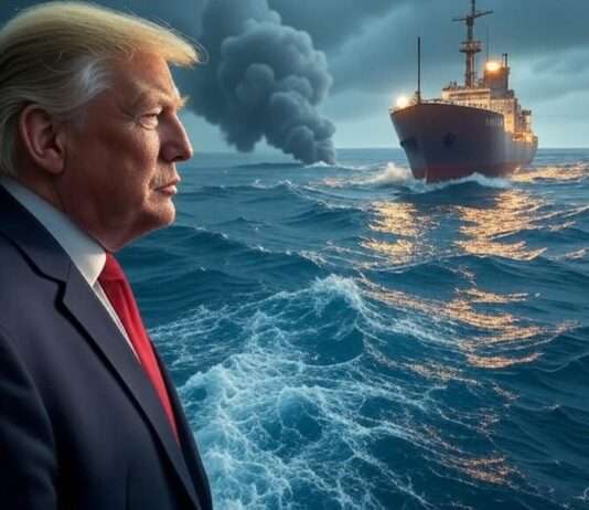 Tiefsee oder Tiefschlag? Der Kampf um seltene Metalle in den Ozeanen spitzt sich zu Trump_Ozean_Zerstörung_Meeresboden_Illustration