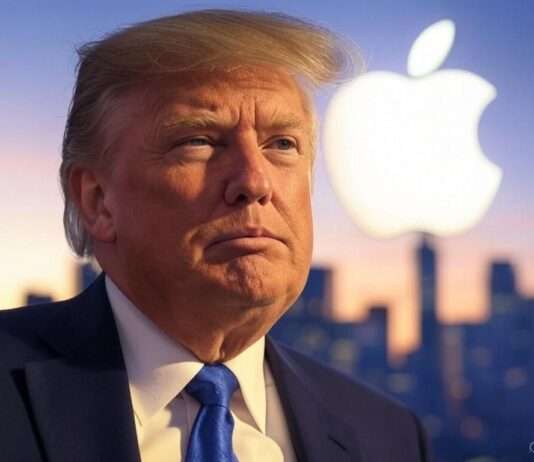 Trump zündet neue Zollbombe: EU und Apple im Visier Trump_Zölle_Apple_Illustration