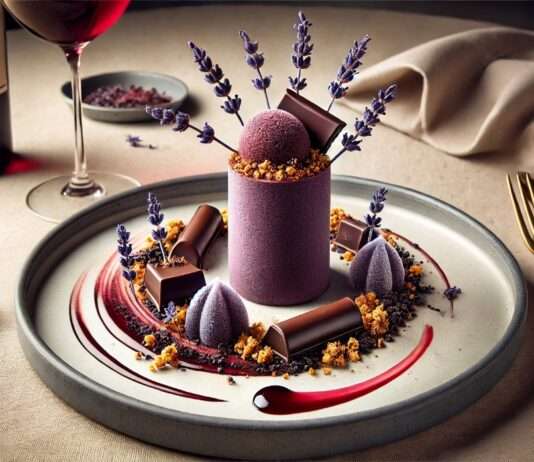 Bordeaux-Weinparfait mit dunkler Schokolade & Lavendel-Crumbles Weinparfaits-dunkle-Schokolade