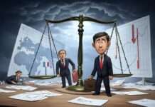 Frankreich in der Warteschleife – die politische Instabilität in Paris gefährdet die wirtschaftliche Erholung Wirtschaft_Frankreich_Rückgang_Illustration