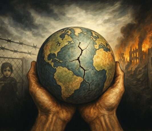 Kommentar: Die leise Stimme des Gewissens in einer Welt, die schreit Krieg_Migration_Ausgrenzung_Gewissen_Illutration