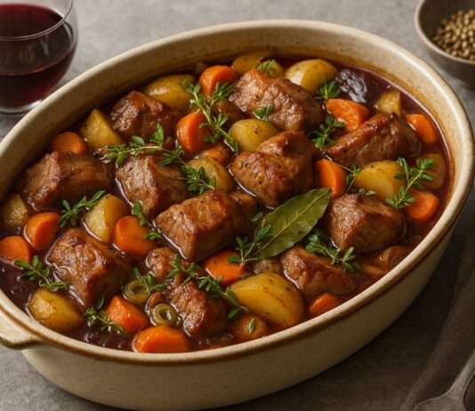 Baeckeoffe vom Schwäbisch-Hällischen Schwein mit Pinot Noir – ein rustikales Gedicht der Regionen Baeckeoffe-vom-Schwäbisch-Hällischen-Schwein