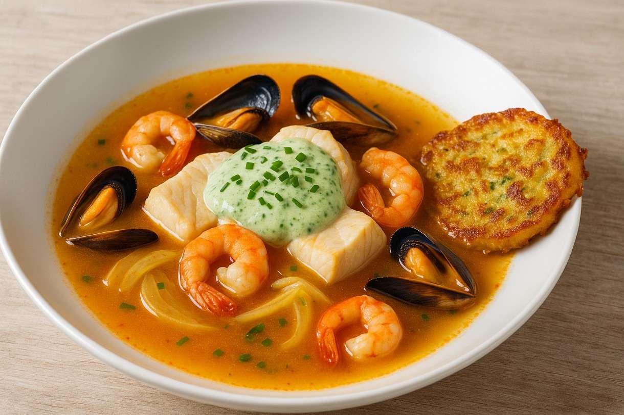 Bouillabaisse mit Frankfurter Grüner Soße