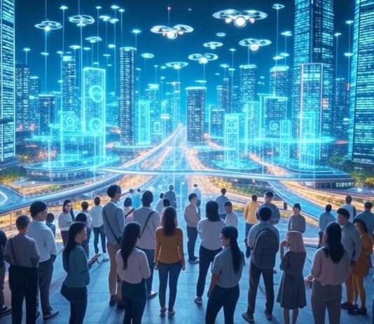 Globale digitale Zukunft: Die neue Weltordnung des Internets nimmt Gestalt an Connected_Future_Editorial_Illustration