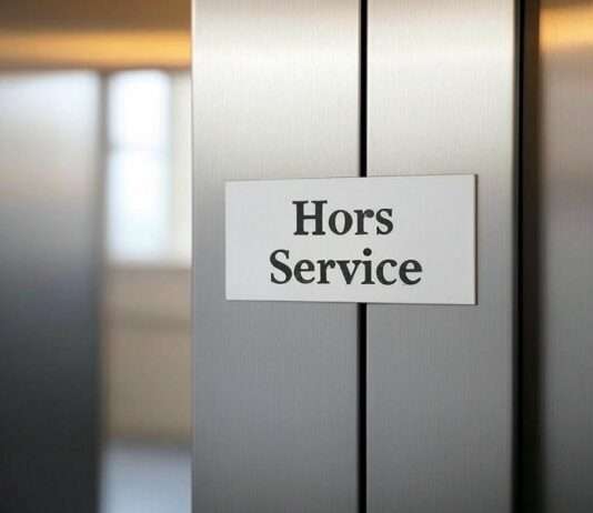 Frankreichs Fahrstuhl-Fiasko: Warum Tausende Menschen jedes Jahr festsitzen Fahrstuhl_Hors-Service_Illustration