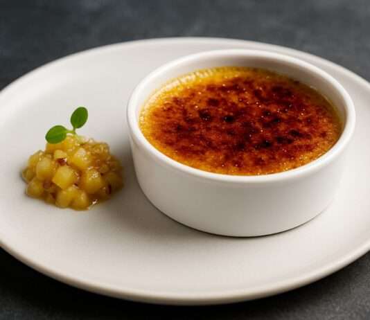 Foie Gras Crème Brûlée mit Apfel-Chutney Foie-Gras-Crème-Brûlée-mit-Apfel-Chutney