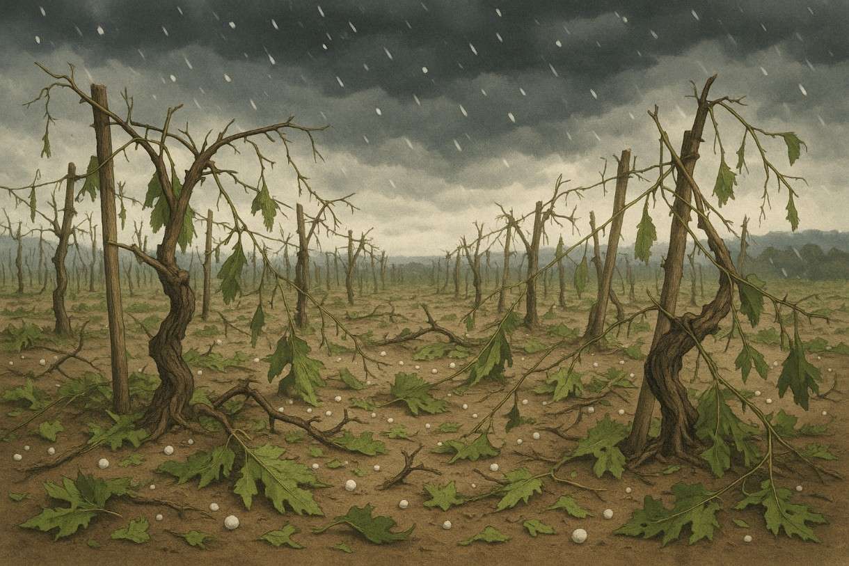 Zerschlagene Reben: Wie der Hagel im Mai Frankreichs Weinbau erschütterte
