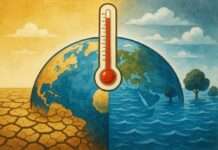 Heißzeit voraus: Warum die nächsten fünf Jahre unser Klima kippen könnten Klimawandel_Erderwärmung_Illustration