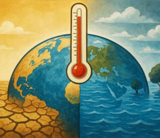 Heißzeit voraus: Warum die nächsten fünf Jahre unser Klima kippen könnten Klimawandel_Erderwärmung_Illustration