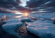 Wenn 1,5 Grad schon zuviel sind: Warum die Polareisschilde bereits jetzt kollabieren könnten Kollaps_arktischer_Eisschild_Illustration