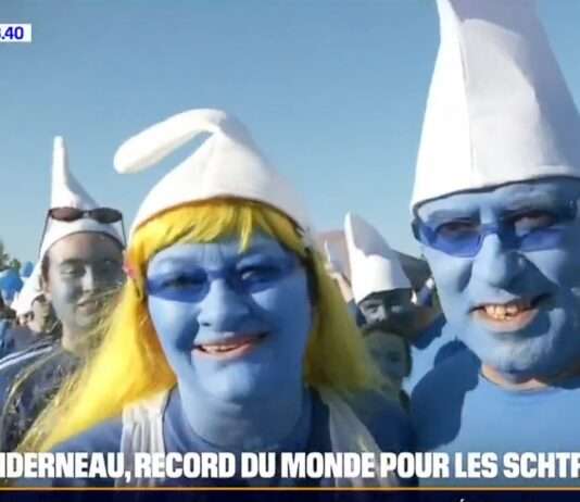3.076 Schlümpfe auf einem Haufen – Landerneau in der Bretagne knackt den Weltrekord Landeau_Schlumpf-Rekord_ScreenX
