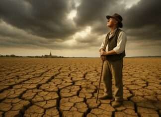 „Wenn kein Wasser mehr da ist – was dann?“ Frankreich zehn Jahre nach dem Pariser Klimaabkommen Landwirtschaft-im-Klimawandel_Illustration