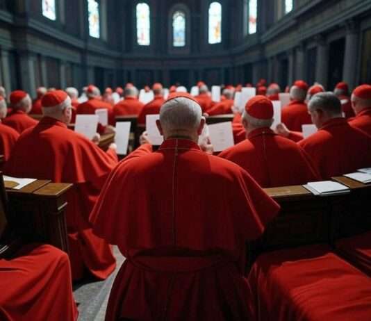 Rauch über Rom: Der Vatikan rüstet sich für das Konklave Papstwahl_Illustration