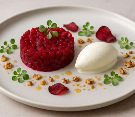 Rote-Bete-Tatar mit Ziegenkäse-Eis Rote-Bete-Tatar-mit-Ziegenkäse-Eis