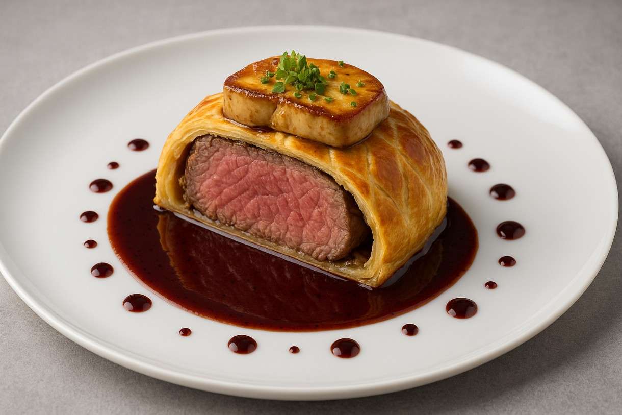 Tournedos Rossini im Blätterteig mit Portwein-Zwetschgenreduktion