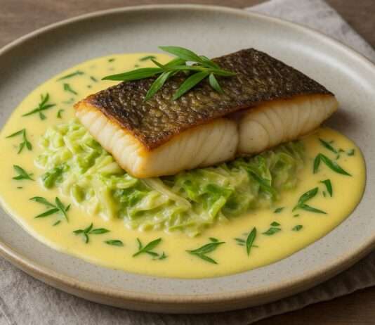 Zander auf Rahmwirsing mit Sauce Béarnaise – Ein kulinarisches Rendezvous Zander-auf-Rahmwirsing-mit-Sauce-Béarnaise