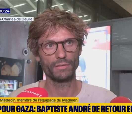 Auf hoher See gekidnappt? Französischer Arzt berichtet von „Misshandlungen“ durch israelische Behörden Babtiste_Andre_Madleen_ScreenX