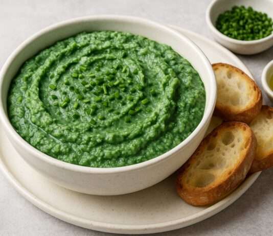 Brandade de Morue à la Spiruline – Stockfischcreme mit Spirulina Brandade-de-Morue-à-la-Spiruline