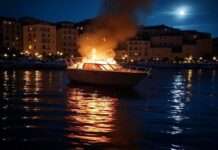 Brennende Boote und ein schwelender Verdacht – Korsikas Küsten unter Beschuss Brennendes_Boot_Korsika_Illustration