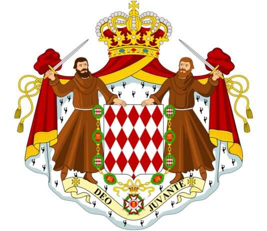 Vom General bis zum Präsidenten: Die seltenen Staatsbesuche französischer Staatschefs in Monaco Coat_of_arms_of_Monaco