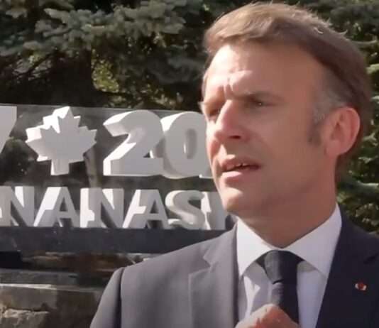 Iran: “Regimewechsel mit Gewalt wäre strategischer Fehler“, warnt Macron Emmanuel_Macron_G7_ScreenX