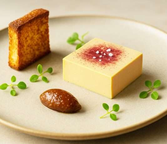 Moderne französische Küche mit Algen: Foie Gras au Sel Marin et Poudre de Dulse Foie-Gras-au-Sel-Marin-et-Poudre-de-Dulse