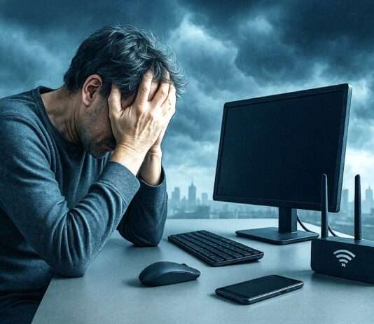 Kommentar: Wenn digitale Verbindung bricht – Ein persönlicher Aufschrei Kein_Netz_Digitaler_Zusammenbruch_Illustration