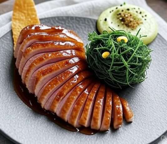Moderne französische Küche mit Algen: Magret de Canard laqué aux Algues et Miel Magret-de-Canard-laqué-aux-Algues-et-Miel