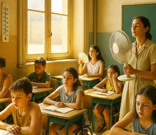 Schulen als Hitzefallen – Wie Marseilles Klassenzimmer zur Gesundheitsgefahr werden Marseille_Hitze_Schule_Illustration