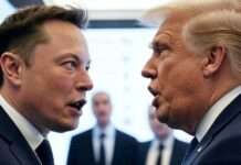 Machtkampf der Giganten: Wie der Streit zwischen Trump und Musk Amerikas Demokratie ins Wanken bringt Musk_Trump_Streit_Illustration