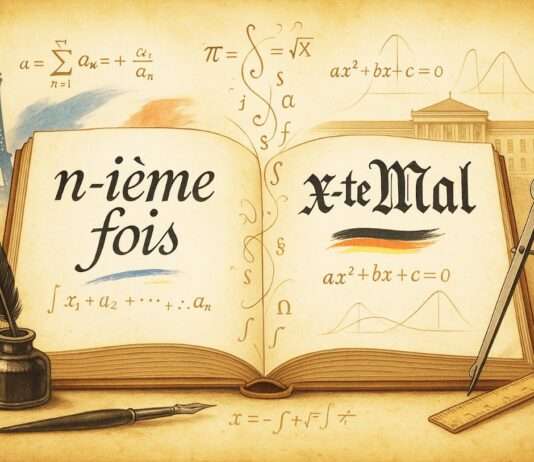 Warum französisch „n-ième fois“ und deutsch das „x-te Mal“? – Ein sprachhistorischer Vergleich N-ieme-fois_X-tes-Mal_Illustration