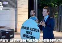 Macrons Wachsfigur „entführt“: Greenpeace protestiert gegen Frankreichs Russland-Deals Screenshot_X_BFMTV