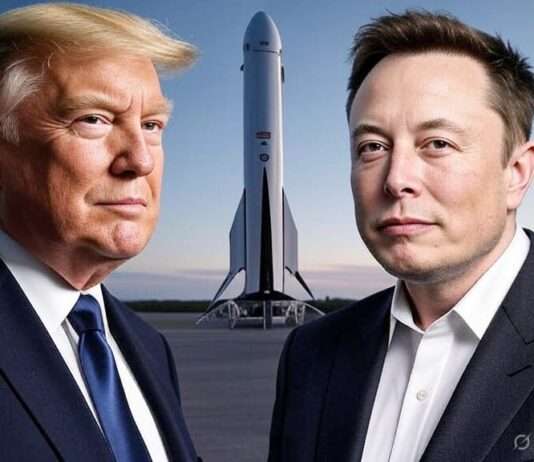 Wenn Raketenpolitik persönlich wird: Wie der Streit zwischen Trump und Musk die US-Raumfahrt erschüttert Trump_Musk_Raumfahrt_Illustration