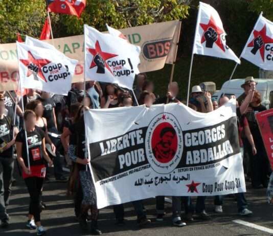 40 Jahre Haft – und jetzt? Die umstrittene Freilassung von Georges Ibrahim Abdallah Demonstration_in_Lannemezan_für_die_Freilassung_von_Georges_Abdallah_Wikipedia