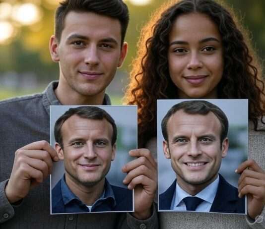 Europas Richter und die Klimaproteste: Ein Dämpfer für die Symbolpolitik Klima_Aktivisten_Macron_Portäts_Illustration