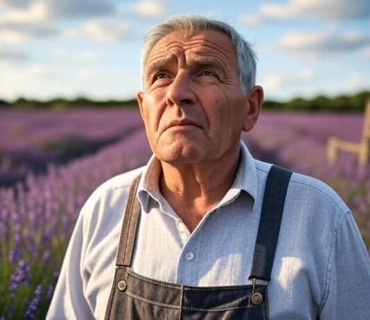 Hitzeschock auf den Feldern – Wie die Rekord-Hitzewelle 2025 Frankreichs Obstbau ins Wanken bringt Lavendel_Landwirtschaft_Sorgen_Illustration