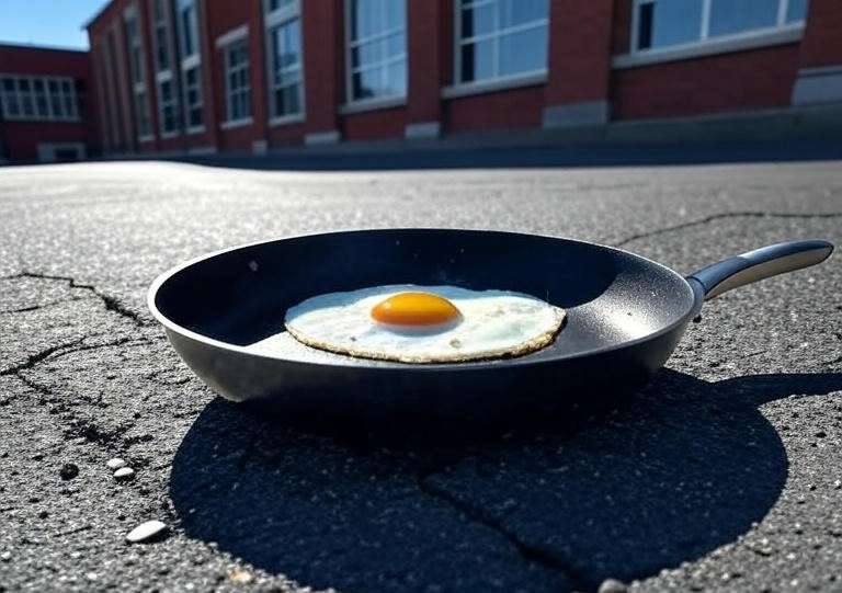Lehrer brät Ei in der Sonne – der Hilfeschrei eines Collèges im Hitzekoma