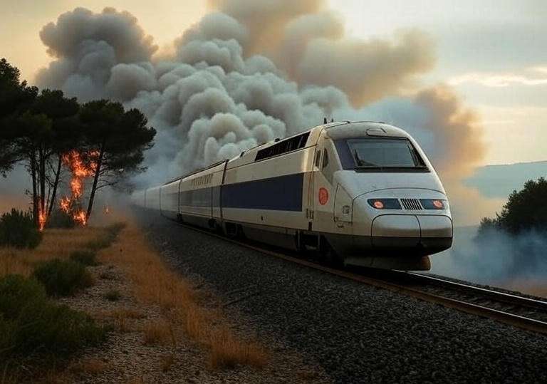 Großbrand legt TGV-Strecke zwischen Paris und Marseille lahm