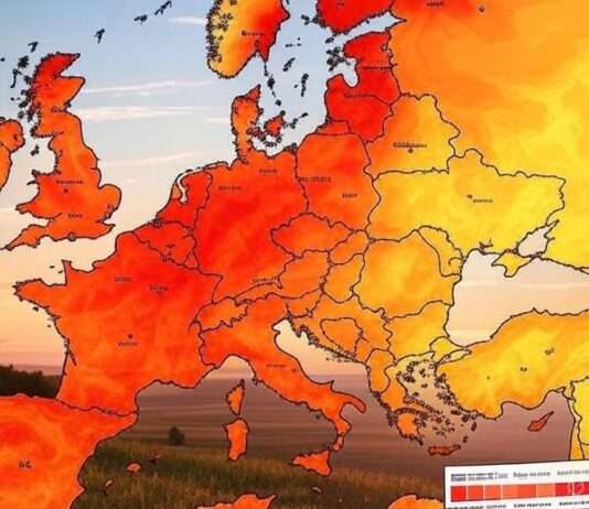 Europa im Hitzeklammergriff: Der Sommer, der alles sprengt Wetterkarte_Klimawandel_Hitze_Illustration