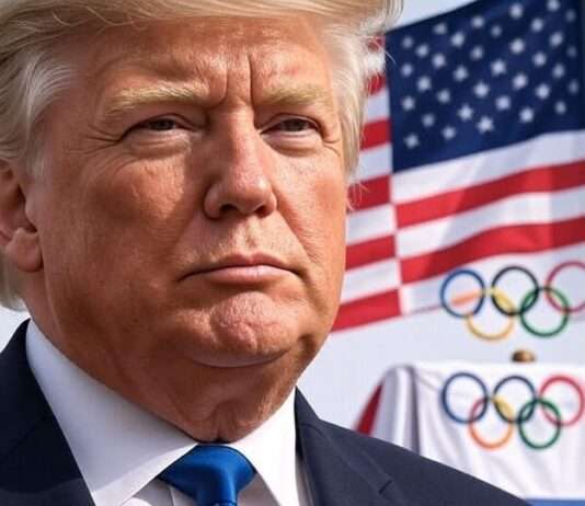 Trump will mitmischen – der US-Präsident richtet eigene Taskforce für die Olympischen Spiele 2028 ein Donald-Trump_Olympia_Los-Angeles_Illustration