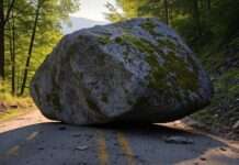 Wenn die Felsen rollen: Wie sicher sind Schutznetze in den französischen Alpen wirklich? Felssturz_Illustration