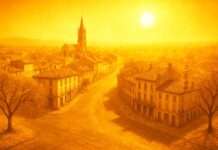 Feuer am Himmel – Frankreich im Griff einer historischen Hitzewelle Hitzewelle_Frankreich_Illustration